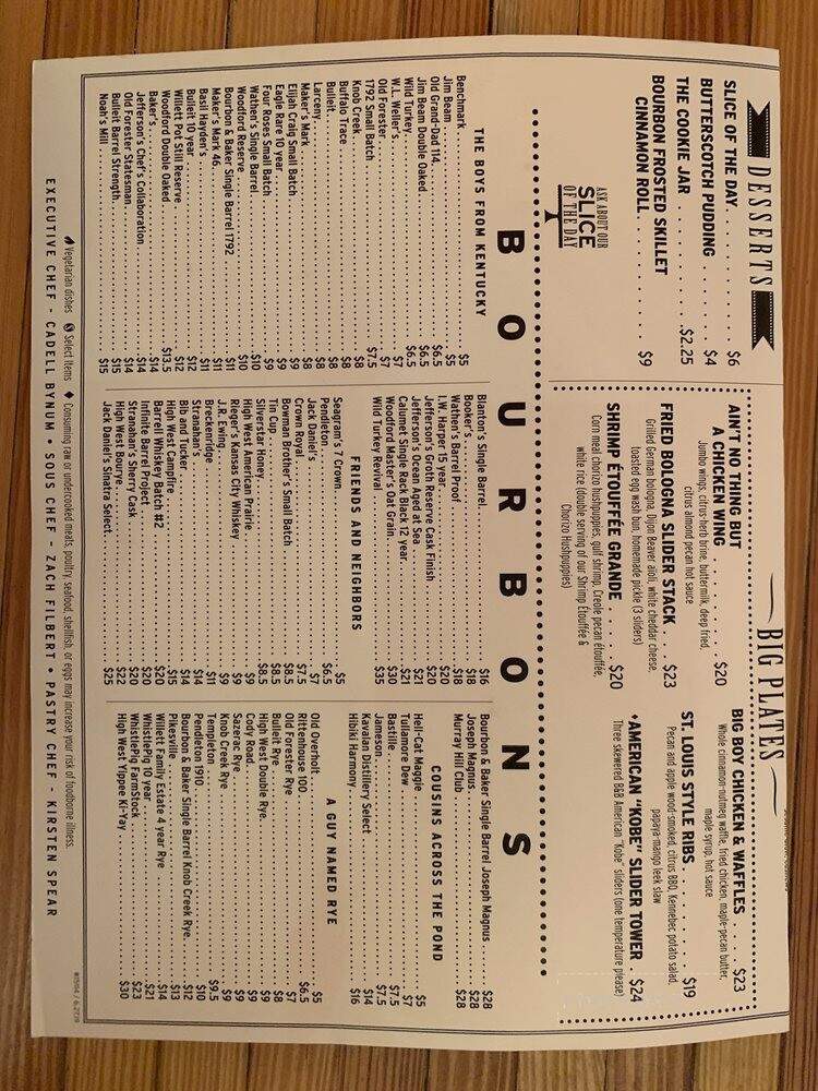 Bourbon and Baker - Manhattan, KS menu_pic