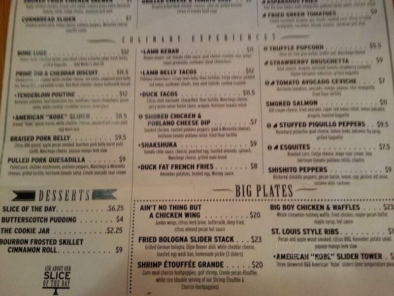 Bourbon and Baker - Manhattan, KS menu_pic