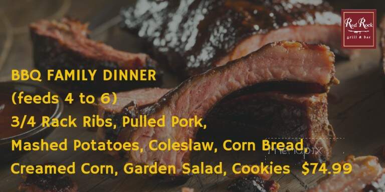Red Rock Grill Bar - Upton, MA menu_pic