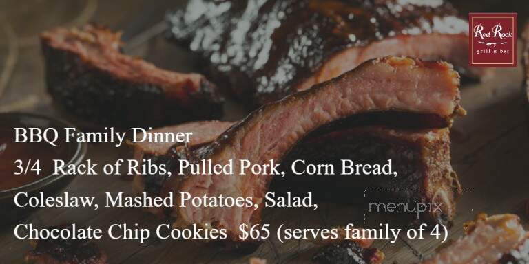 Red Rock Grill Bar - Upton, MA menu_pic
