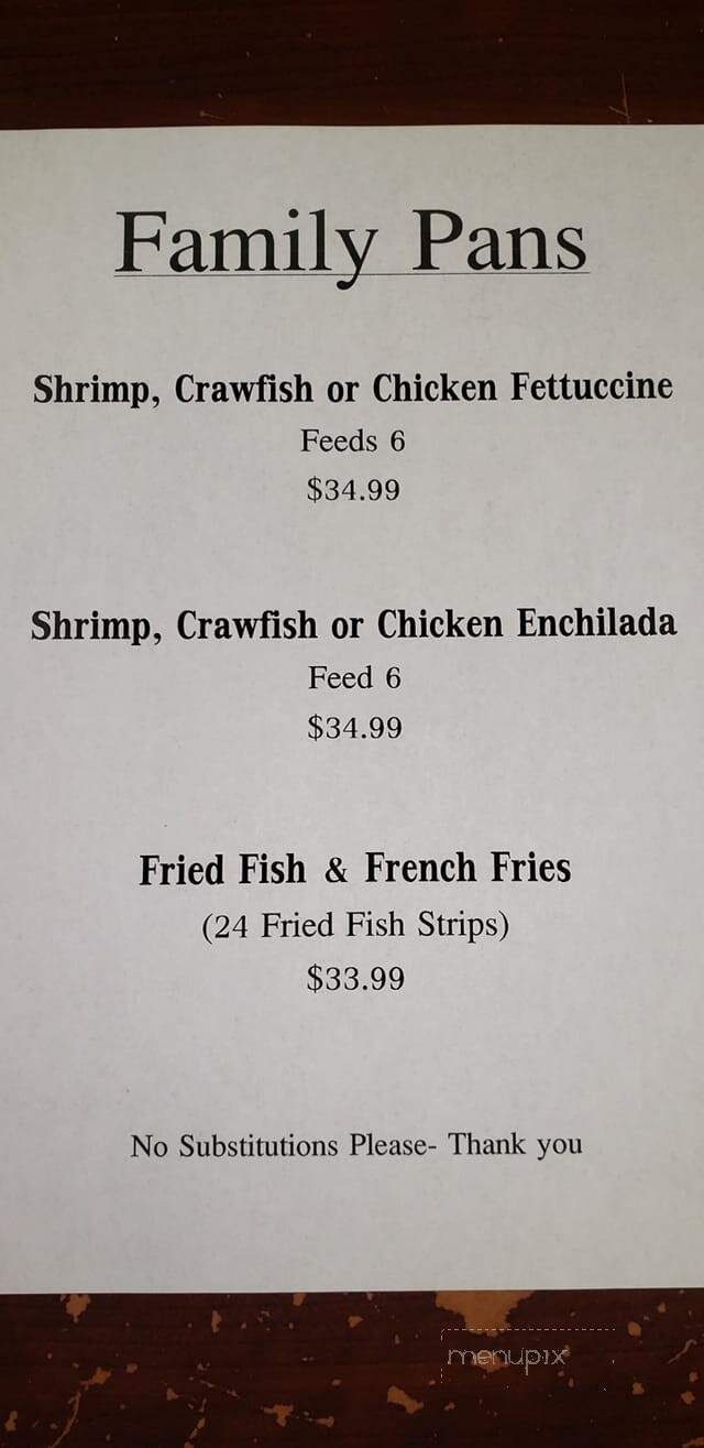Chef Roy's Frog City Cafe - Rayne, LA menu_pic