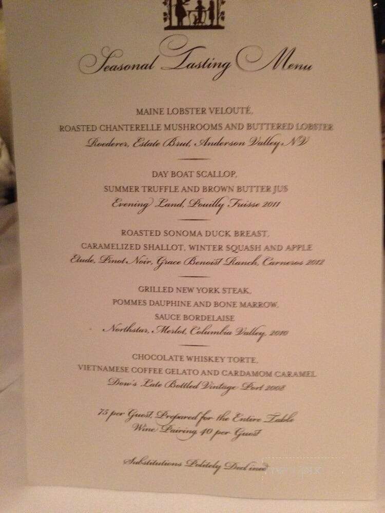 Hawks - Granite Bay, CA menu_pic