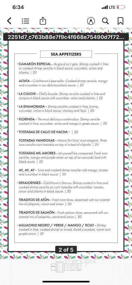 Mama Por Dios - Rancho Cucamonga, CA menu_pic