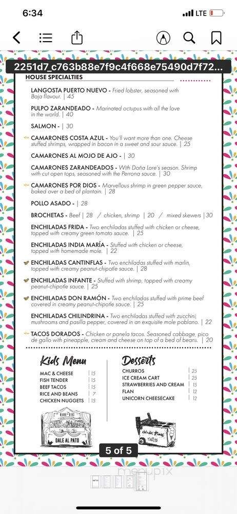 Mama Por Dios - Rancho Cucamonga, CA menu_pic