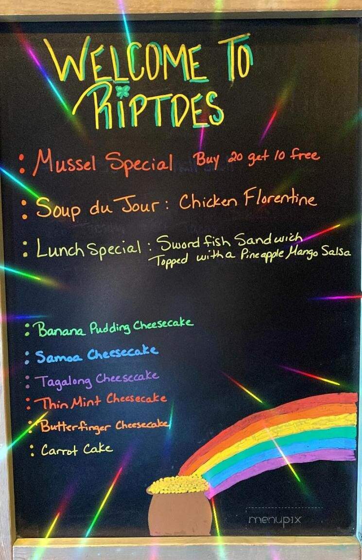Riptides - Chester, VA menu_pic