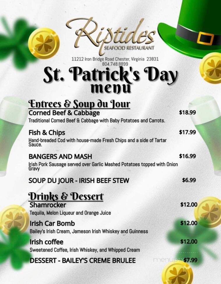 Riptides - Chester, VA menu_pic
