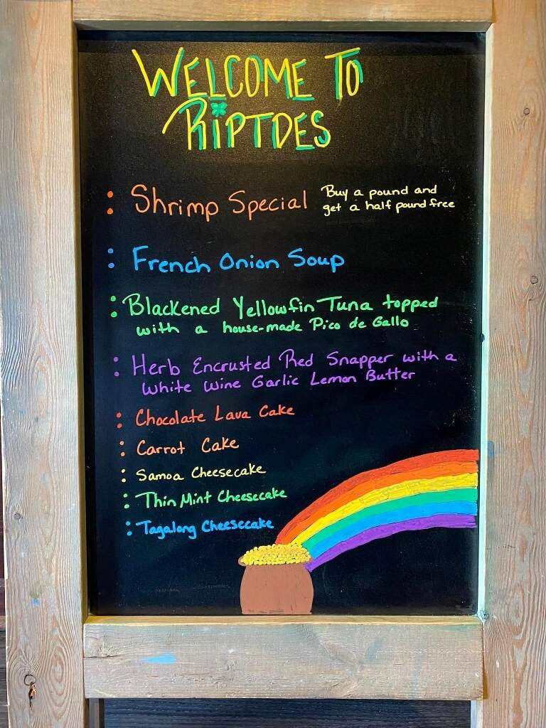 Riptides - Chester, VA menu_pic