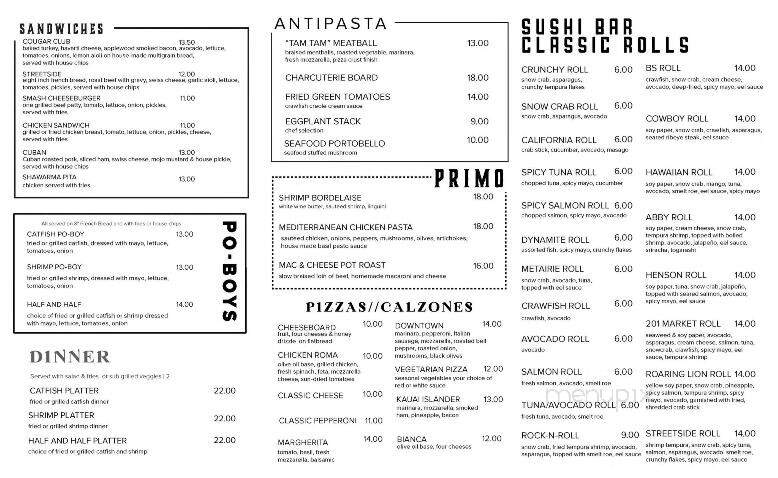 Streetside Market Global Cuisine - Hammond, LA menu_pic