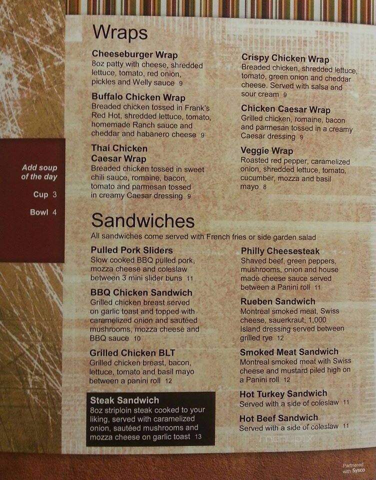 Wellington Inn - Sioux Lookout, ON menu_pic