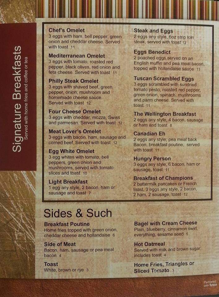 Wellington Inn - Sioux Lookout, ON menu_pic