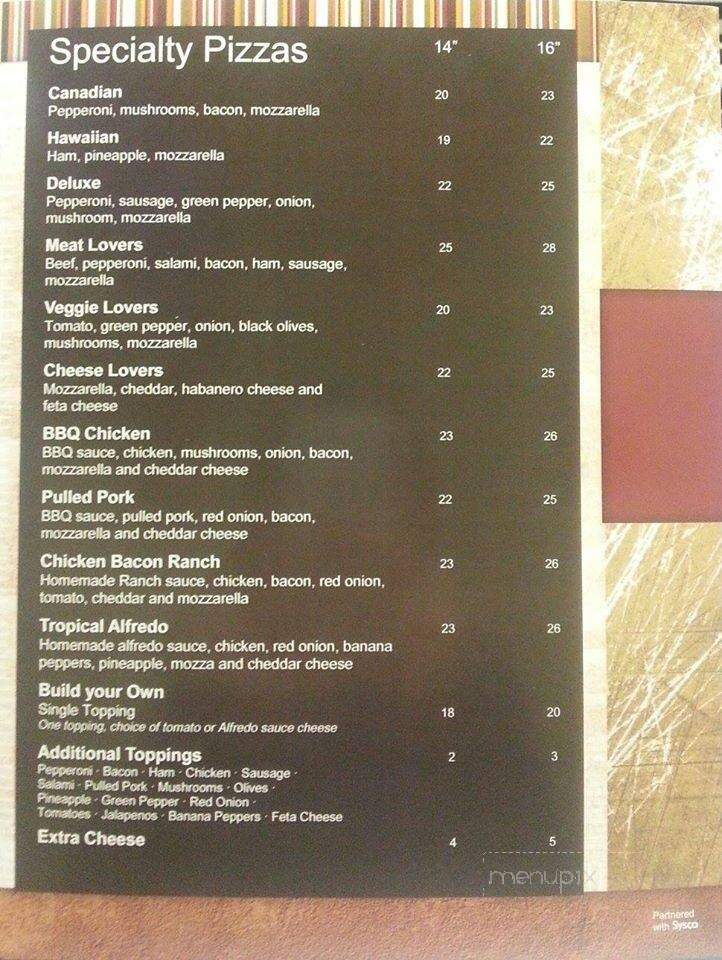 Wellington Inn - Sioux Lookout, ON menu_pic