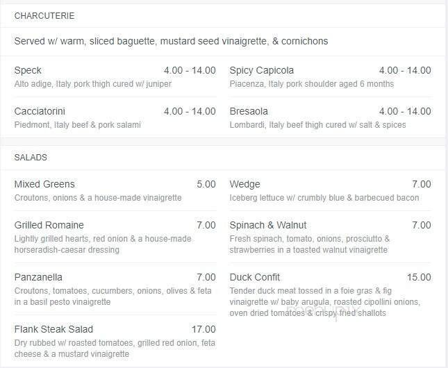 Jojo Bistro & Wine Bar - Webster, NY menu_pic