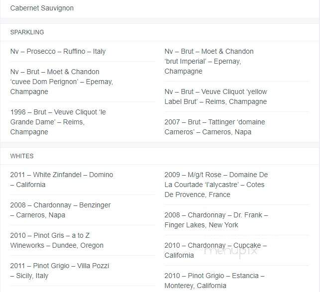 Jojo Bistro & Wine Bar - Webster, NY menu_pic
