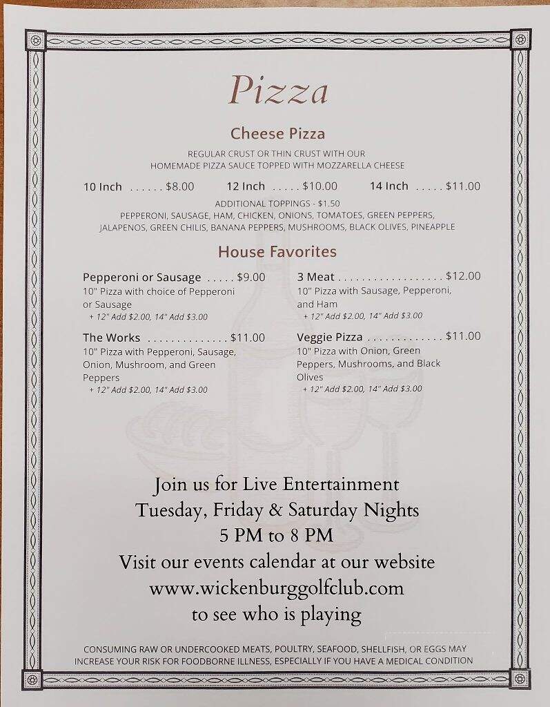 Wickenburg Country Club - Wickenburg, AZ menu_pic