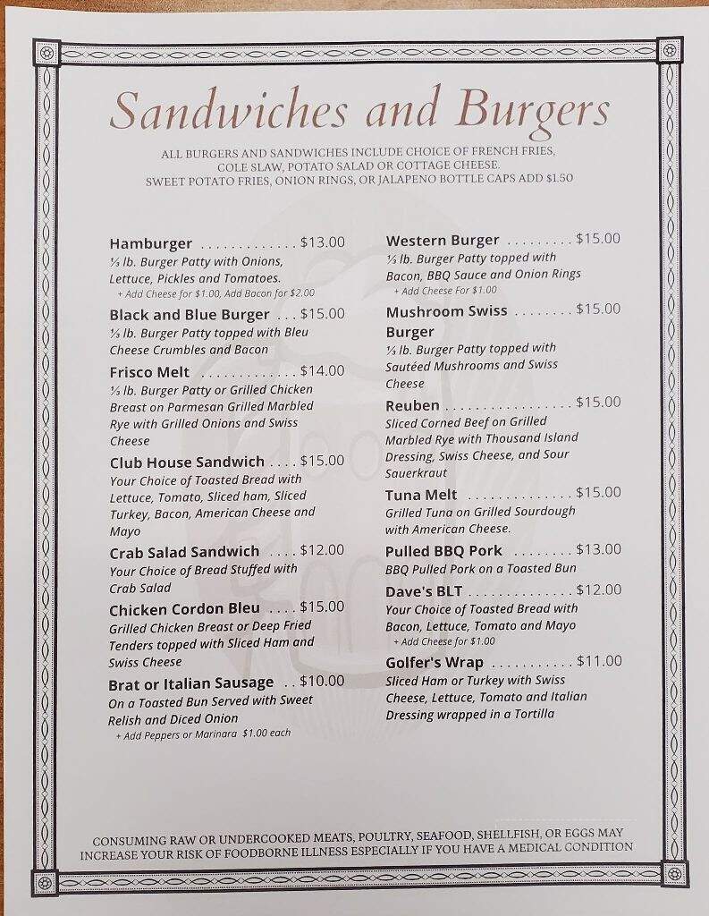 Wickenburg Country Club - Wickenburg, AZ menu_pic