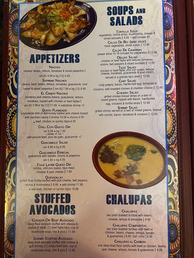 Guadalajara Mexican Restaurant - Bastrop, TX menu_pic