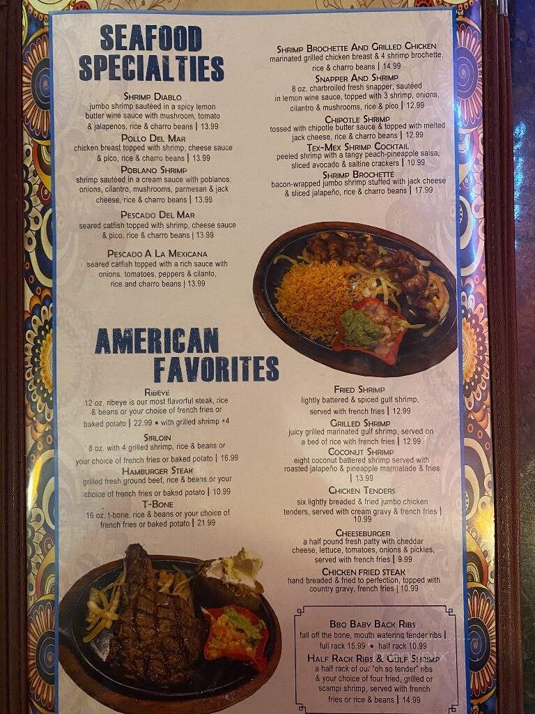 Guadalajara Mexican Restaurant - Bastrop, TX menu_pic