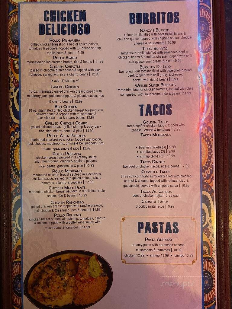 Guadalajara Mexican Restaurant - Bastrop, TX menu_pic