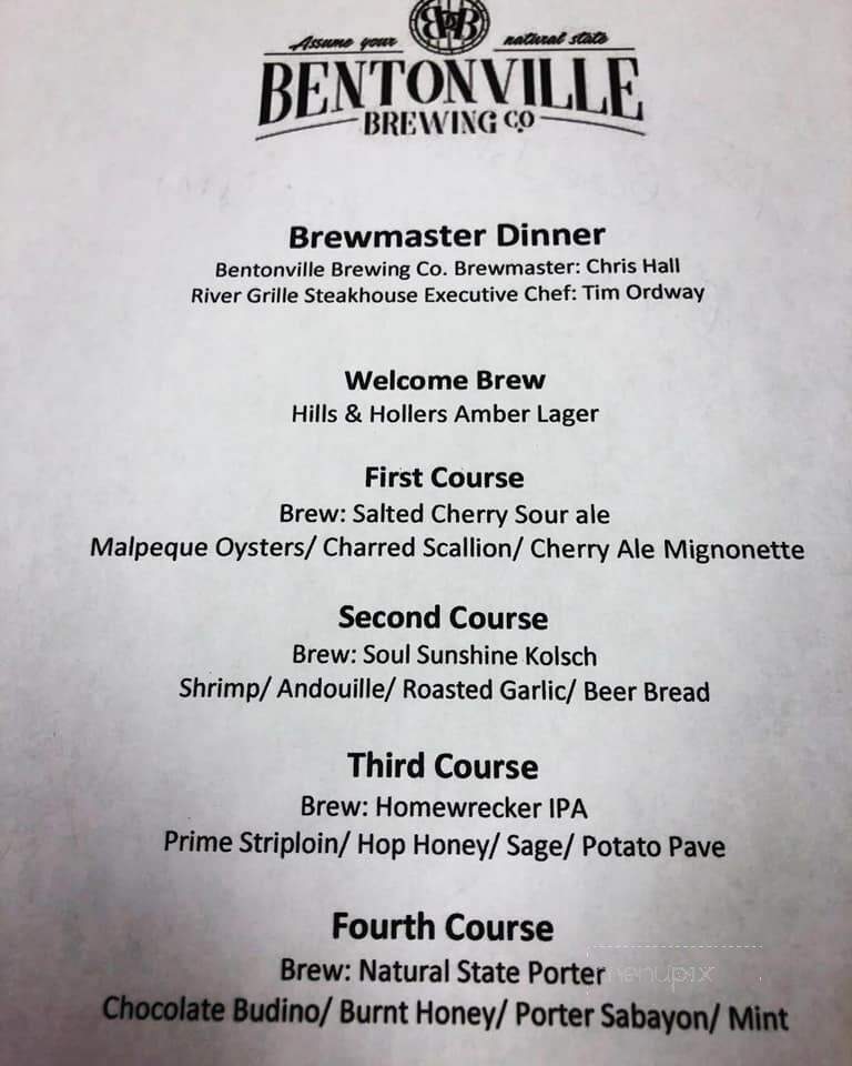 River Grille Steakhouse - Bentonville, AR menu_pic