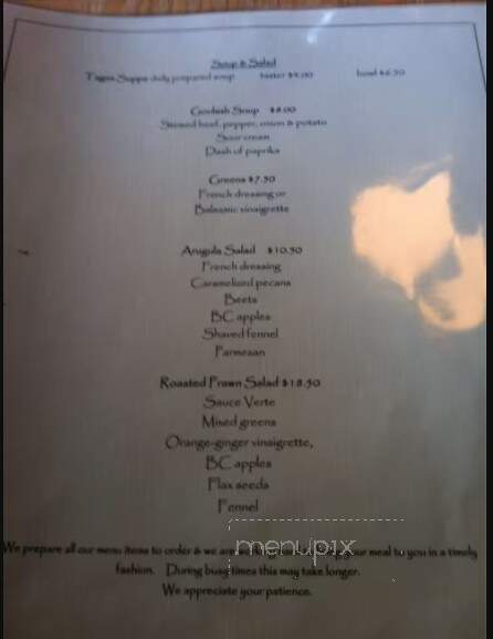 The Old Bauernhaus - Kimberley, BC menu_pic