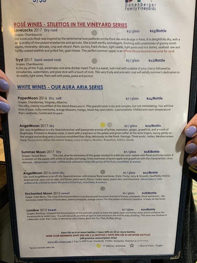 Danenberger Family Vineyards - New Berlin, IL menu_pic