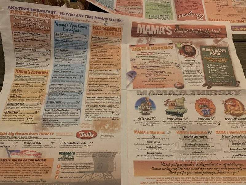 Mama's on 39 - Huntington Beach, CA menu_pic