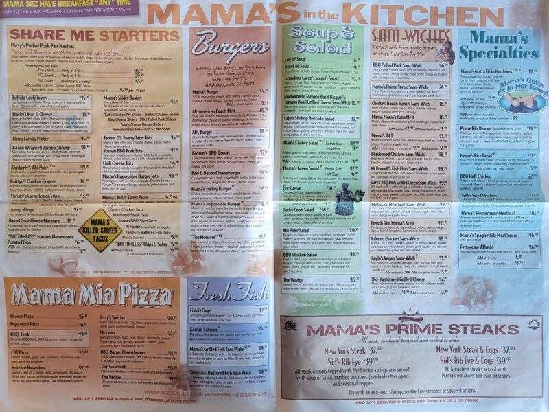 Mama's on 39 - Huntington Beach, CA menu_pic