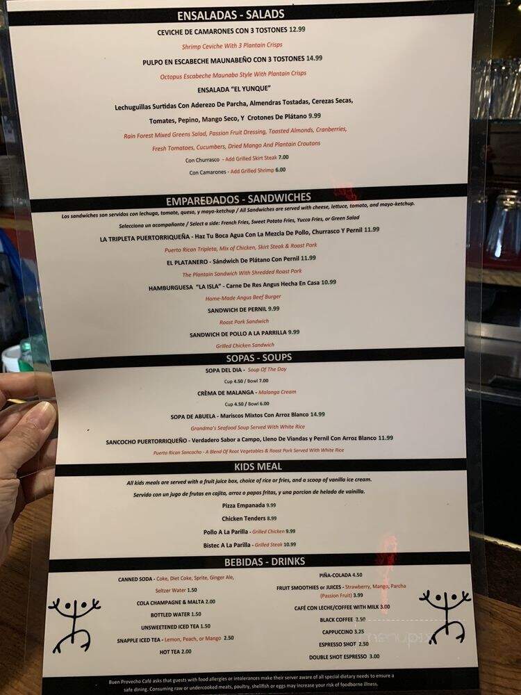Buen Provecho - Hamilton, NJ menu_pic