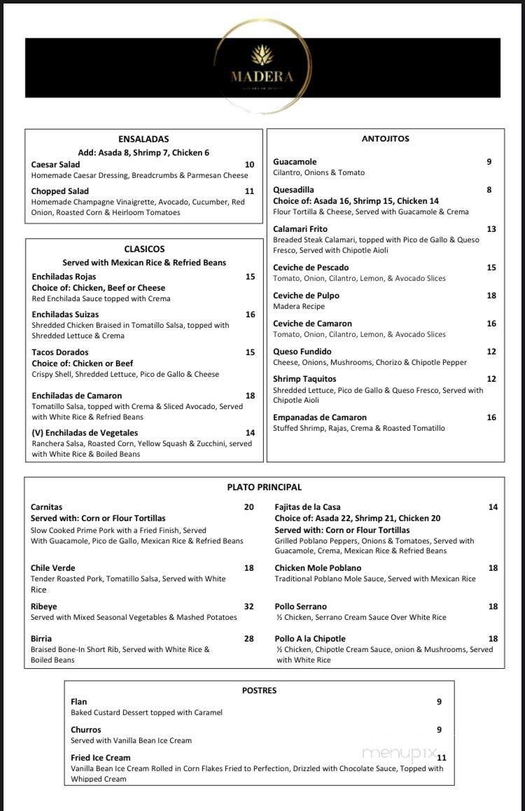 Madera Kitchen of Mexico - Vista, CA menu_pic