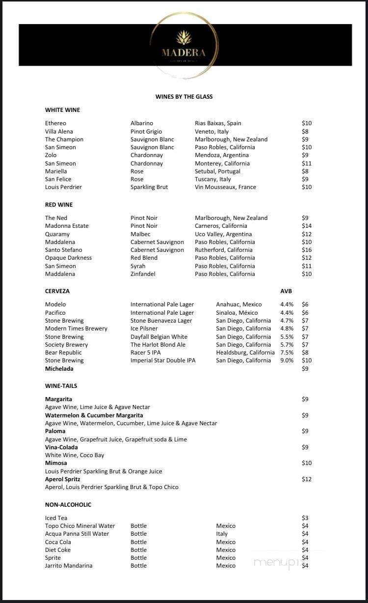 Madera Kitchen of Mexico - Vista, CA menu_pic