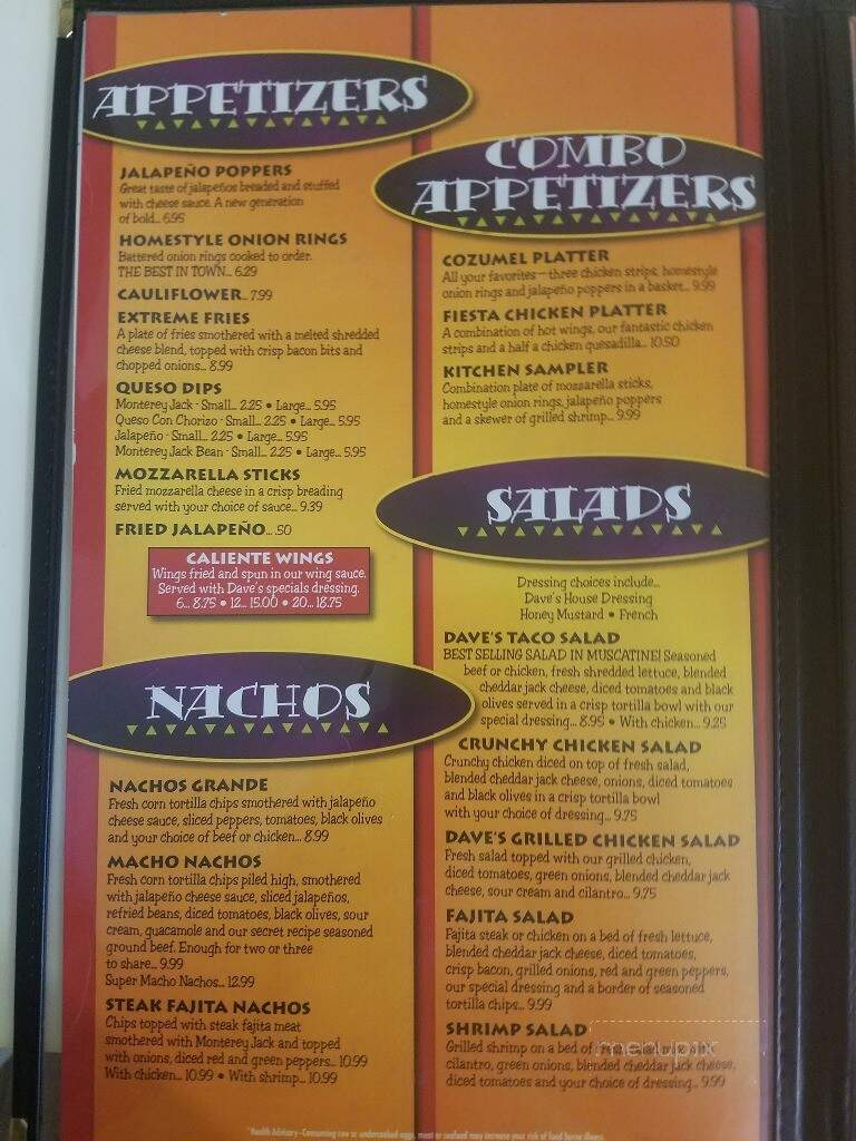 Diamond Dave's - Muscatine, IA menu_pic