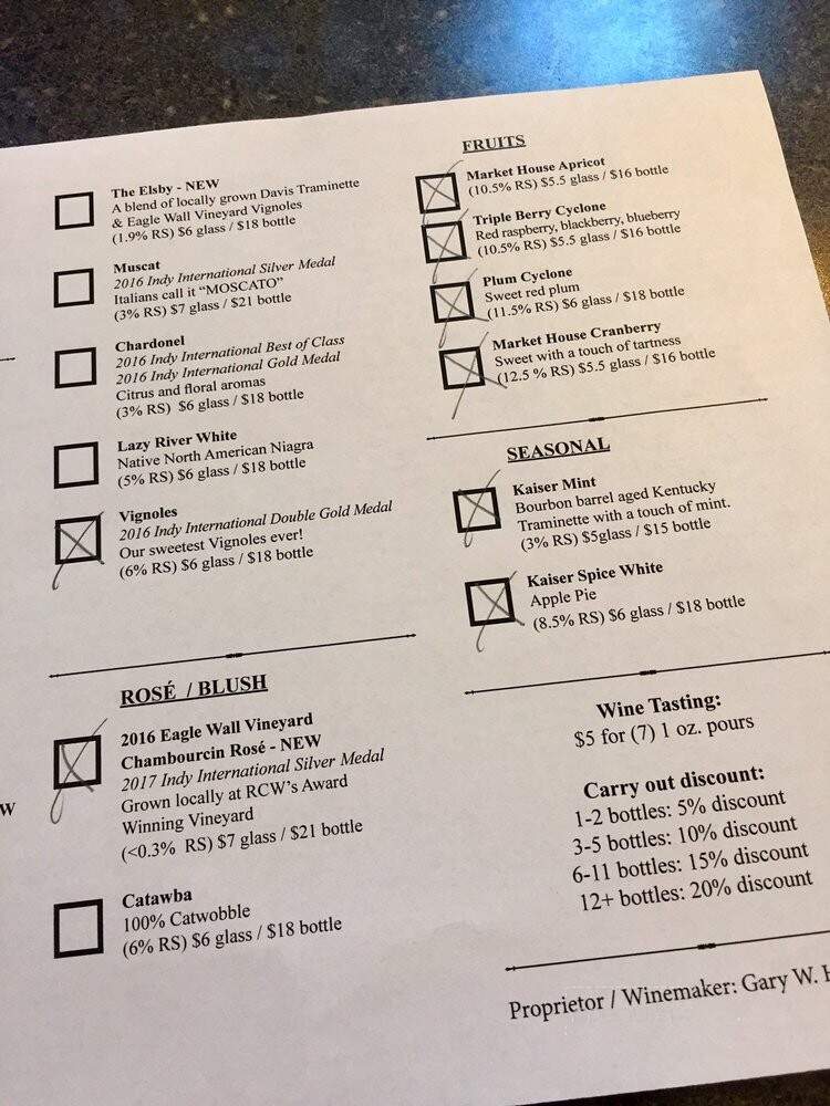 River City Winery - New Albany, IN menu_pic