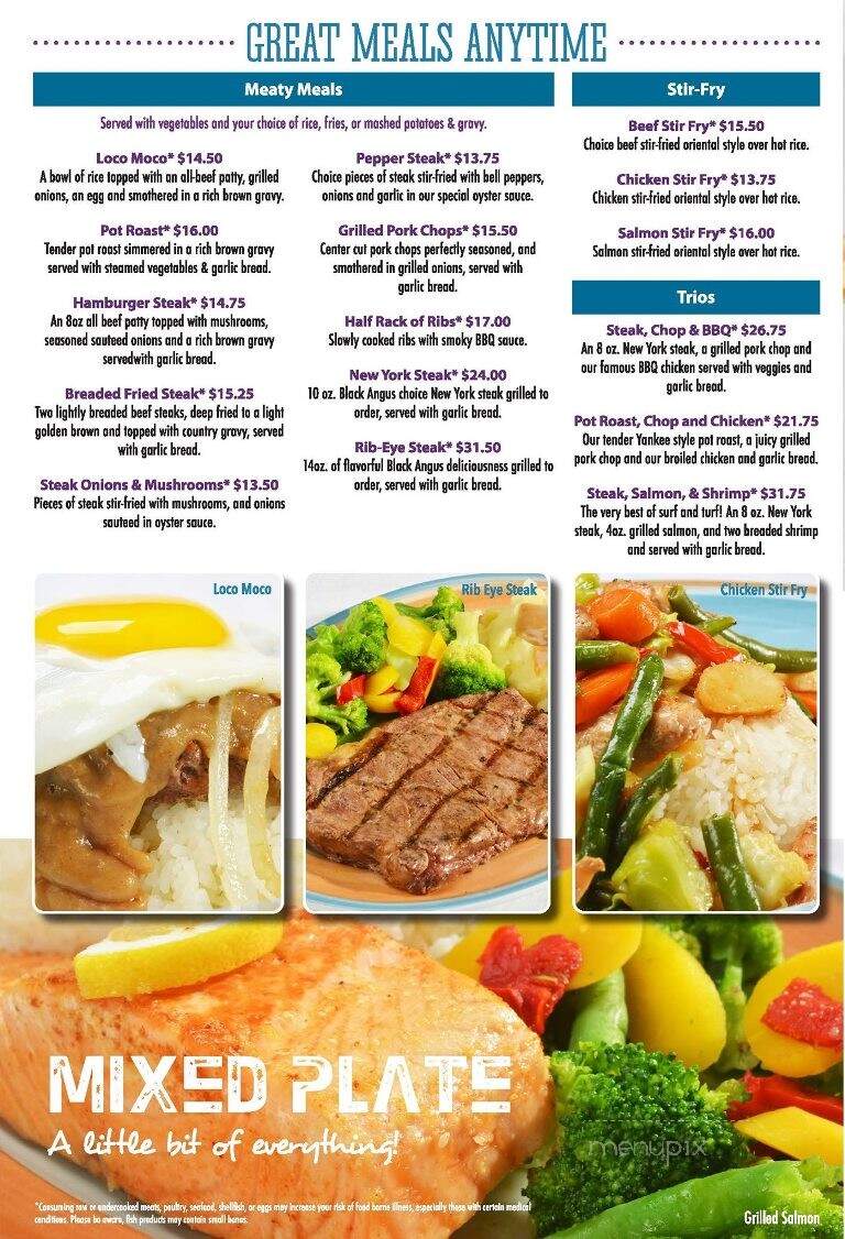 King's Restaurant - Fort Saint James, BC menu_pic
