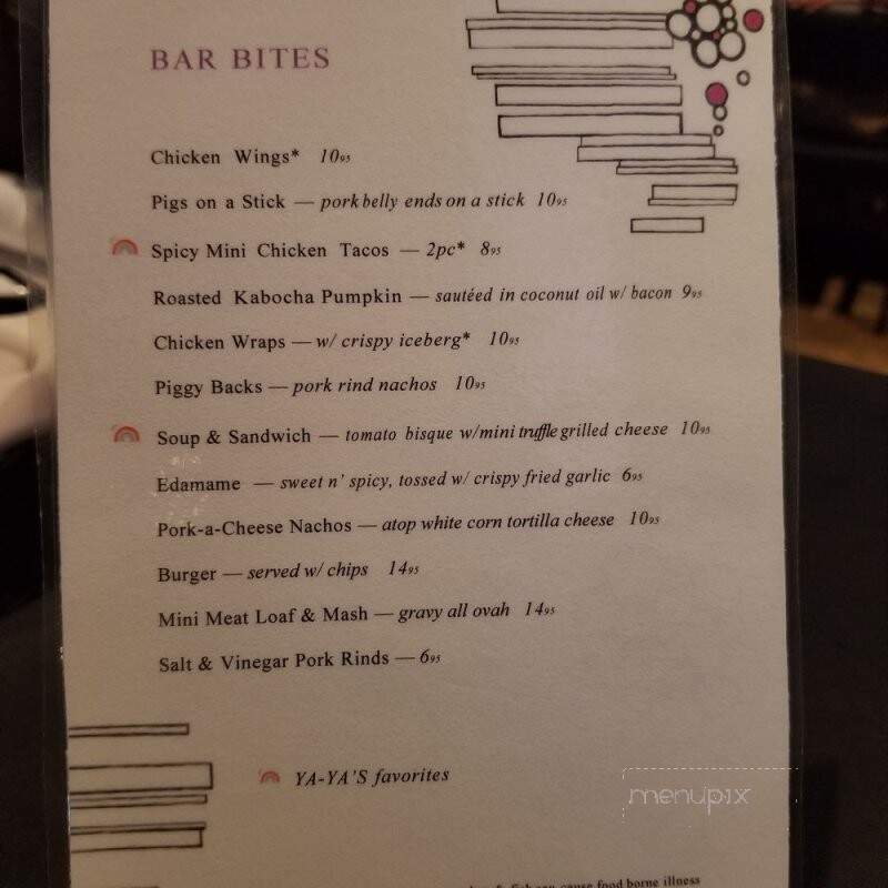 Ya-Ya's Chophouse & Seafood - Honolulu, HI menu_pic