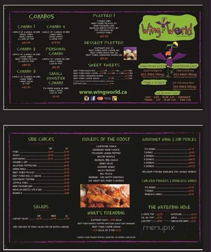 Wing World on Fairlight - Saskatoon, SK menu_pic