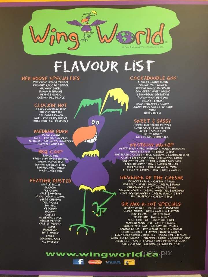 Wing World on Fairlight - Saskatoon, SK menu_pic