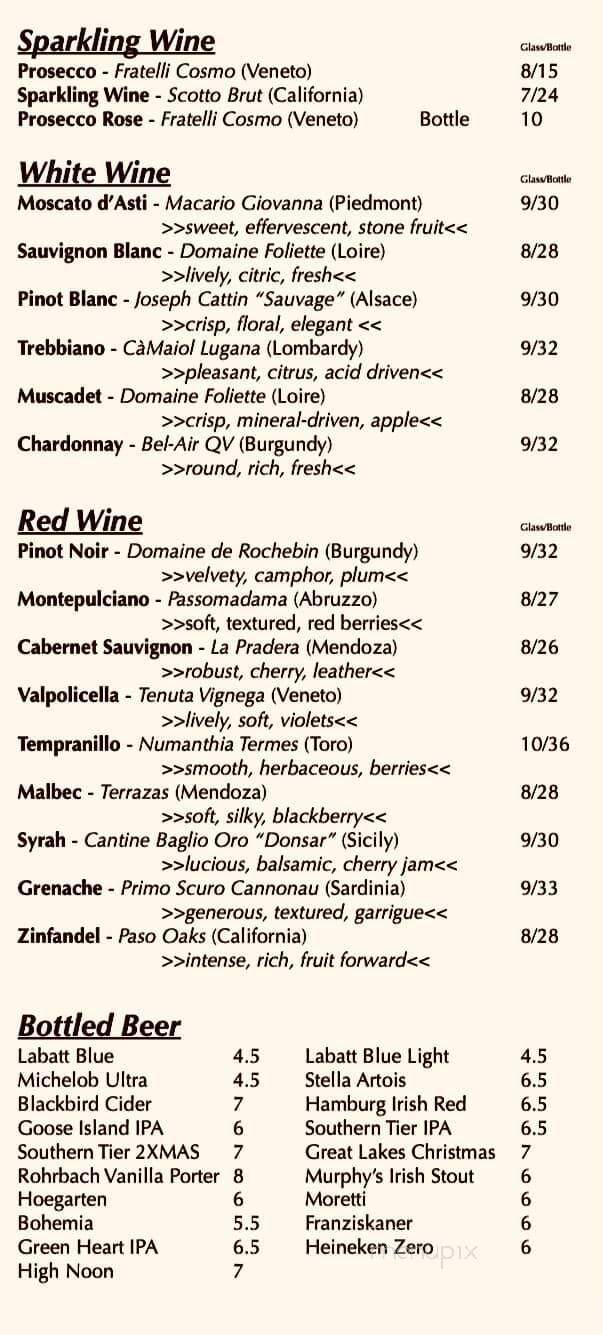 Iron Tail Tavern - Buffalo, NY menu_pic