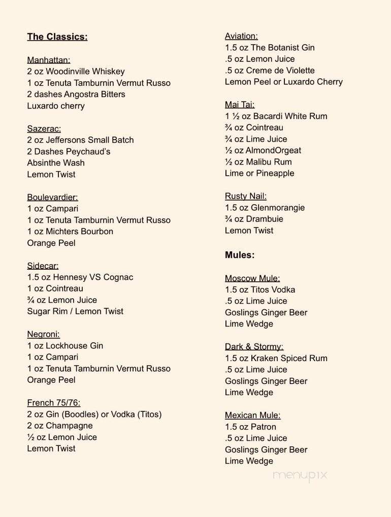 Iron Tail Tavern - Buffalo, NY menu_pic