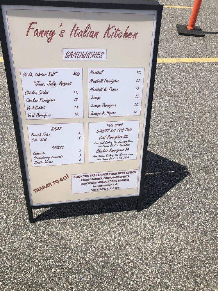 Fanny's Italian Kitchen - Framingham, MA menu_pic
