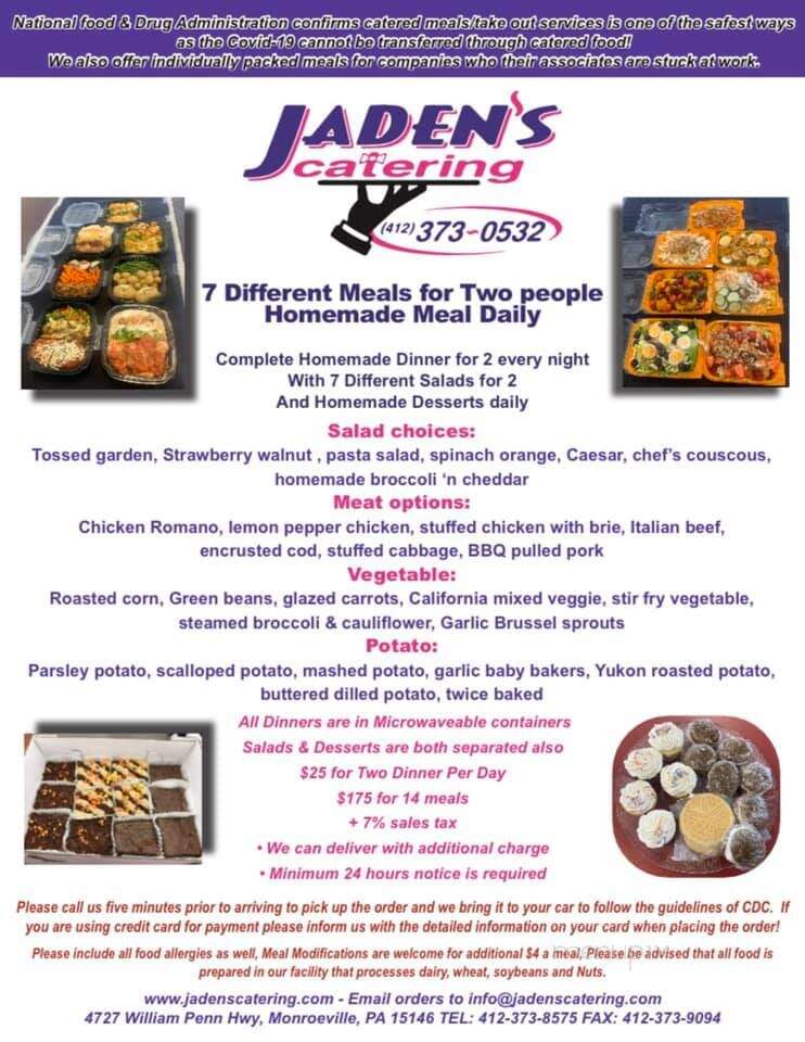 Jaden's Family Dining - Monroeville, PA menu_pic