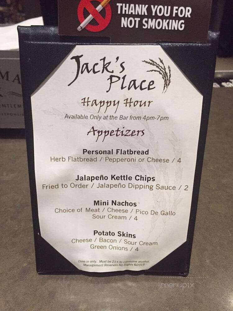 Jack's Place - Colusa, CA menu_pic