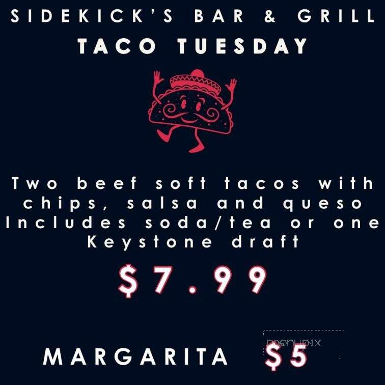 Sidekick's Bar & Grill - Emory, TX menu_pic