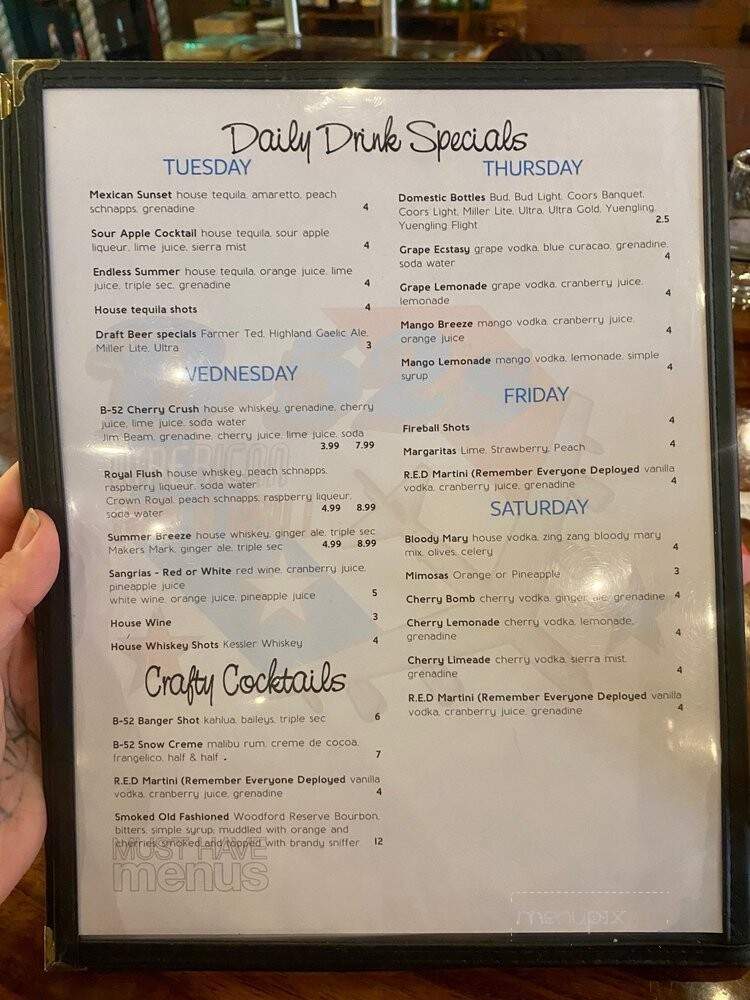 B52's American Bar & Grill - Newton, NC menu_pic