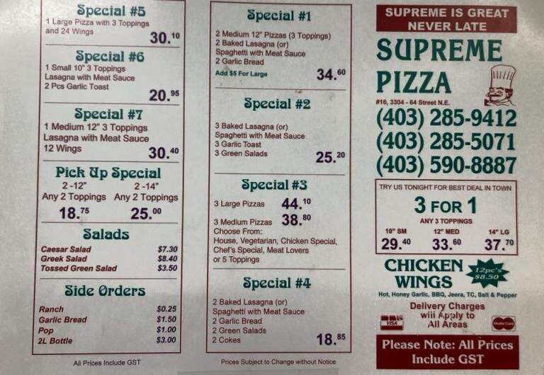 Supreme Pizza - Calgary, AB