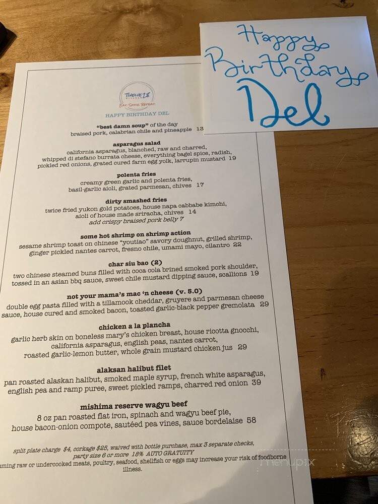 Twelve 28 Kitchen - Penn Valley, CA menu_pic