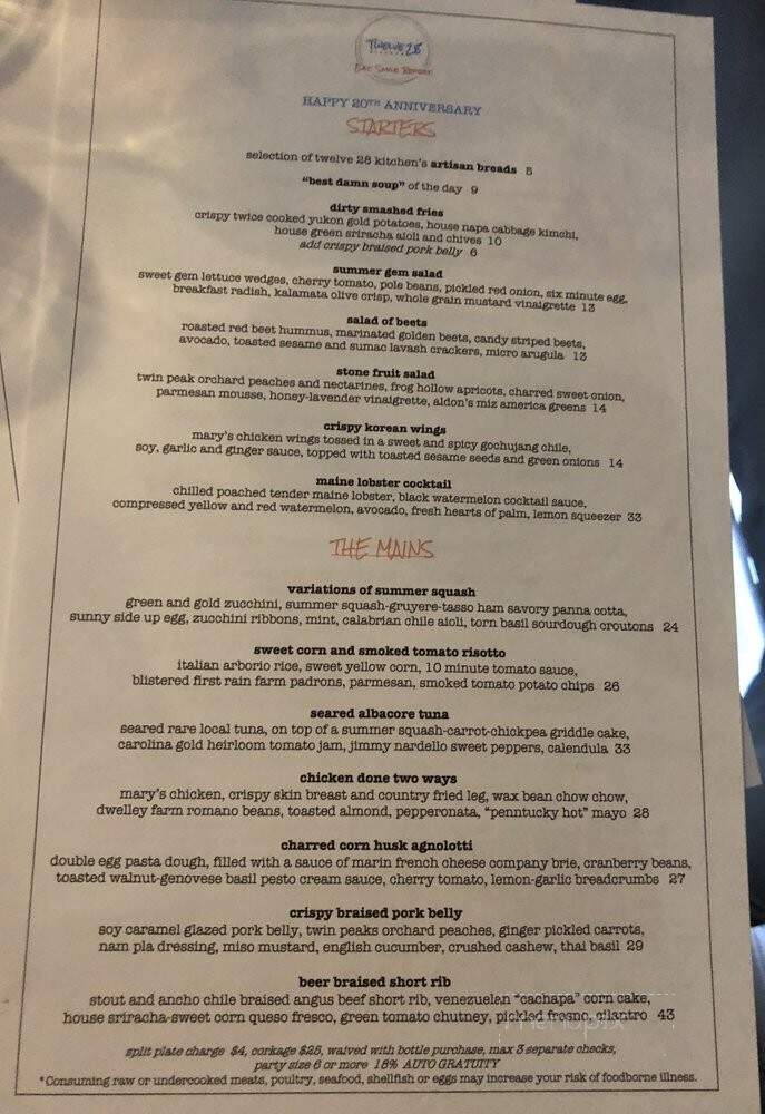 Twelve 28 Kitchen - Penn Valley, CA menu_pic
