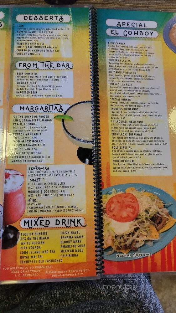 Cowboys Mexican Grill - Asheville, NC menu_pic
