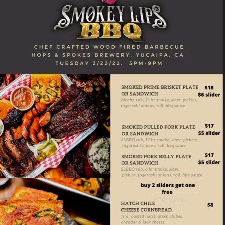 Hops and Spokes Brewing Company - Yucaipa, CA menu_pic