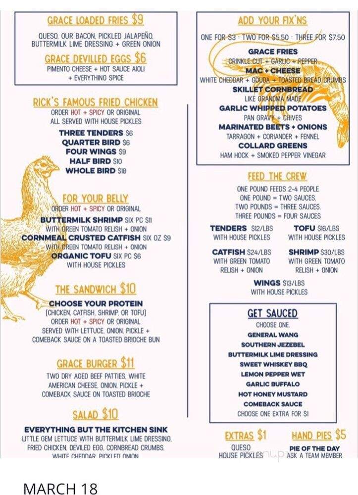 Grace Meat + Three - St. Louis, MO menu_pic