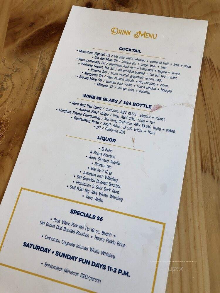 Grace Meat + Three - St. Louis, MO menu_pic